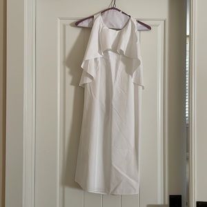 Alice & Olivia White, Sz M Halter dress - light and bright! A-line.